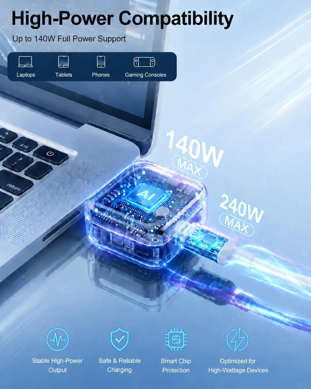 SafeMobile Smart USB-C Charging Auto Disconnect Adapter