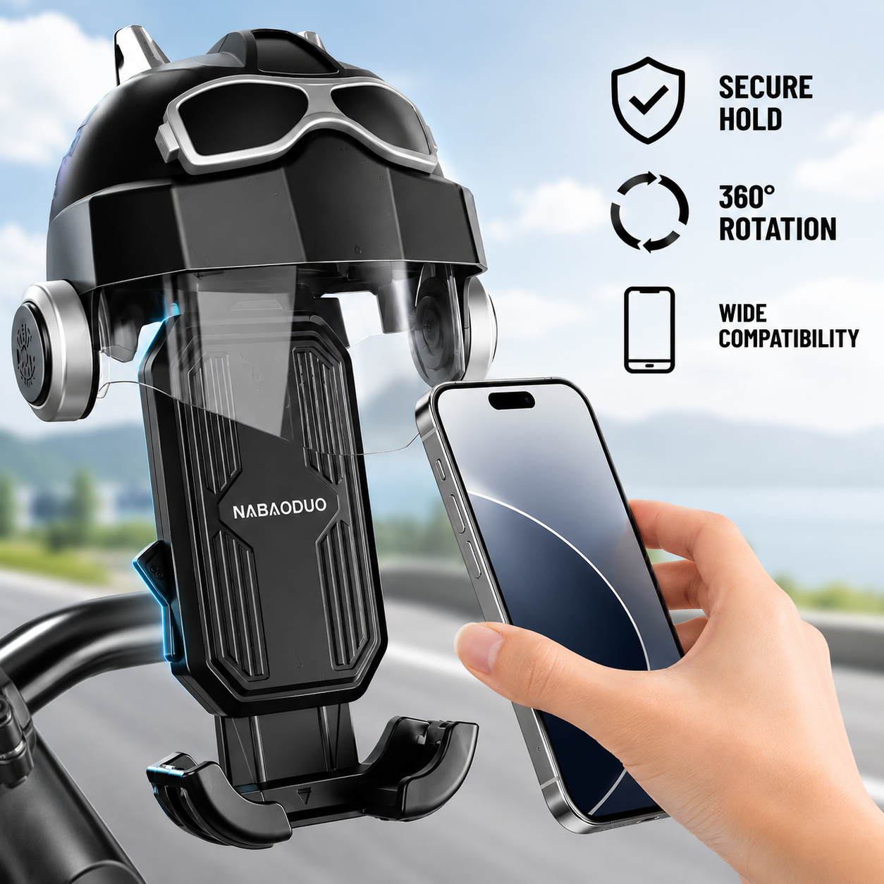 SafeMobile™ 360° Secure Bike & Scooter Mobile Holder